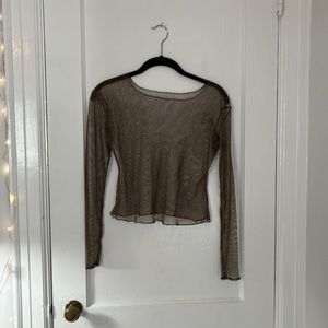Brown mesh Shirt